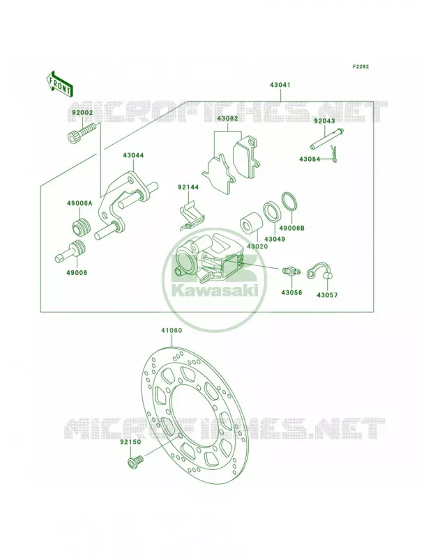 Front Brake Kawasaki MOTOS 650 2000 KLR650  KL650-A14