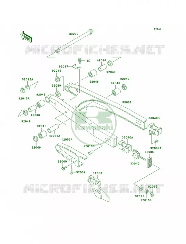 Swingarm Kawasaki MOTOS 650 2000 KLR650  KL650-A14