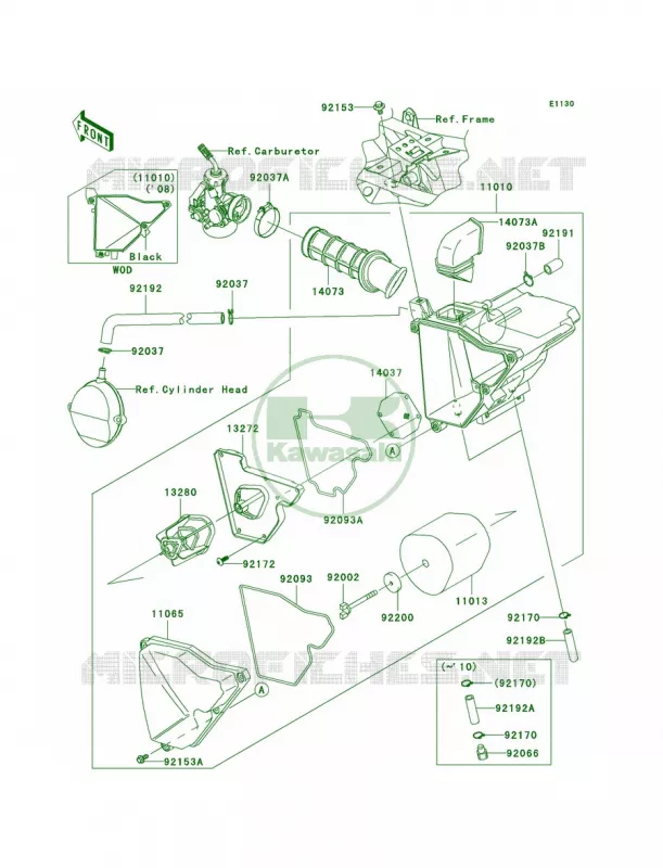 Air Cleaner Kawasaki MOTOS 140 2011 KLX140  KLX140ABF