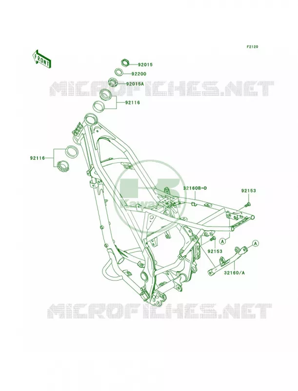 Frame Kawasaki MOTOS 140 2011 KLX140  KLX140ABF
