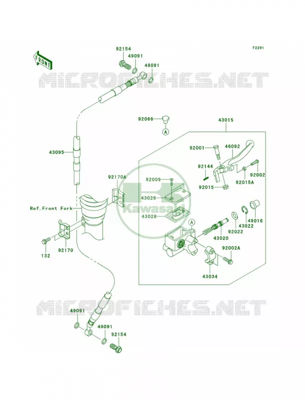 Front Master Cylinder Kawasaki MOTOS 140 2011 KLX140  KLX140ABF