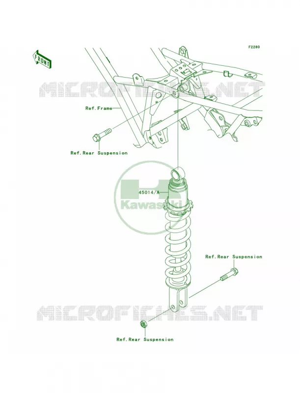 Shock Absorbers Kawasaki MOTOS 140 2011 KLX140  KLX140ABF