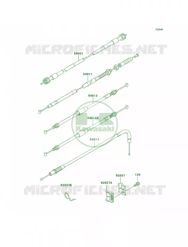 Cables Kawasaki MOTOS 250 1999 KLR250  KL250-D16