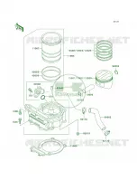 CylinderPistons pour Kawasaki KLR250 1998