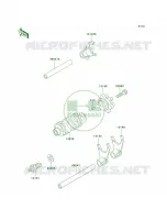 Gear Change DrumShift Forks pour Kawasaki KLR250 1998