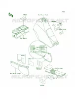 Labels pour Kawasaki KLR250 1998