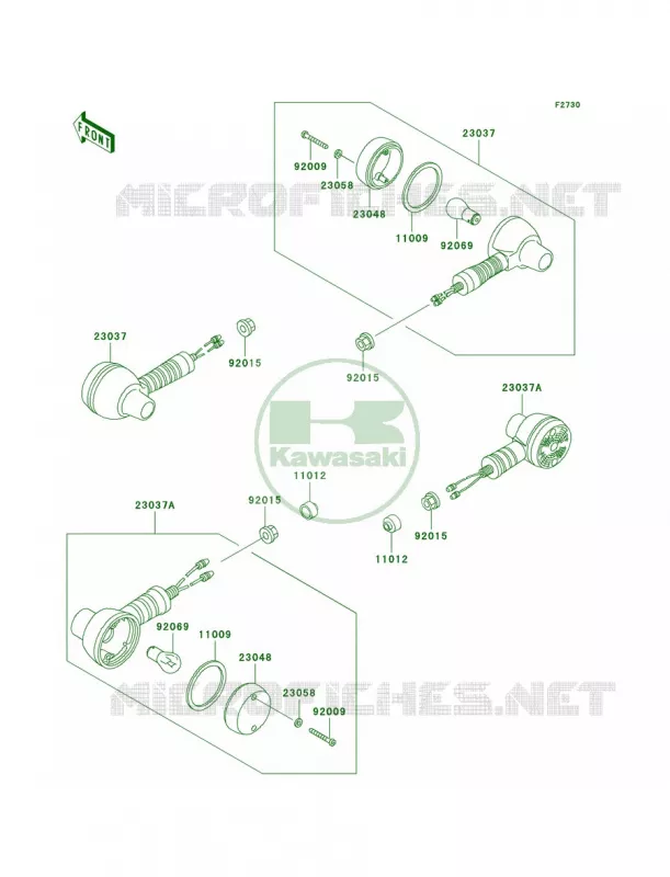 Turn Signals Kawasaki MOTOS 650 1998 KLR650  KL650-A12