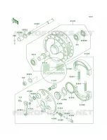 Front Hub pour Kawasaki KE100 1997