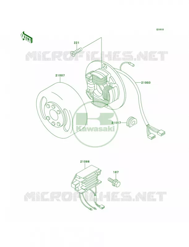 Generator Kawasaki MOTOS 100 1997 KE100  KE100-B16