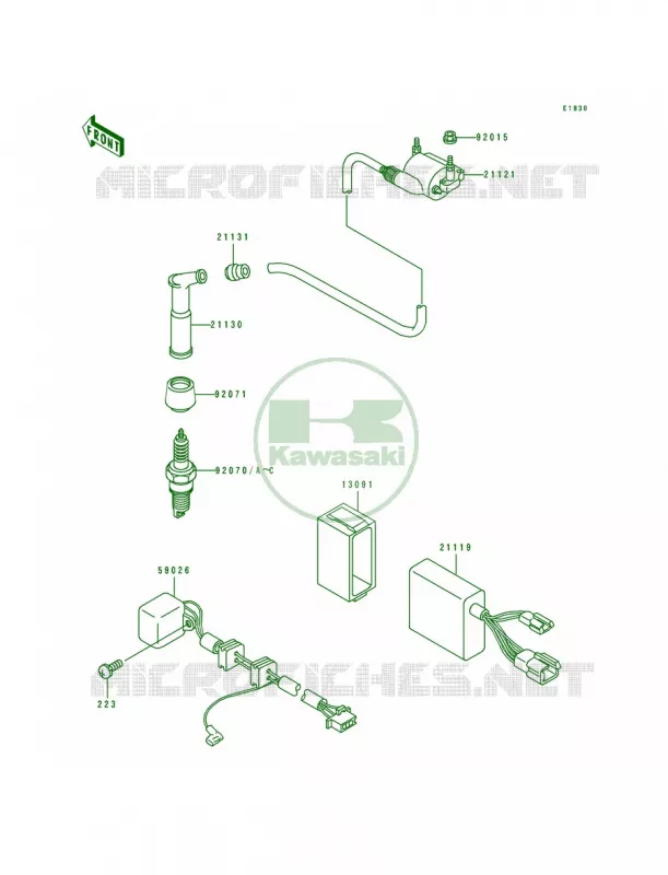Ignition System Kawasaki MOTOS 250 1997 KLR250  KL250-D14