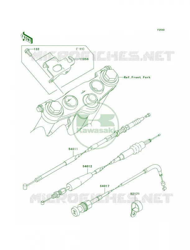 Cables Kawasaki MOTOS 140 2011 KLX140L  KLX140BBF