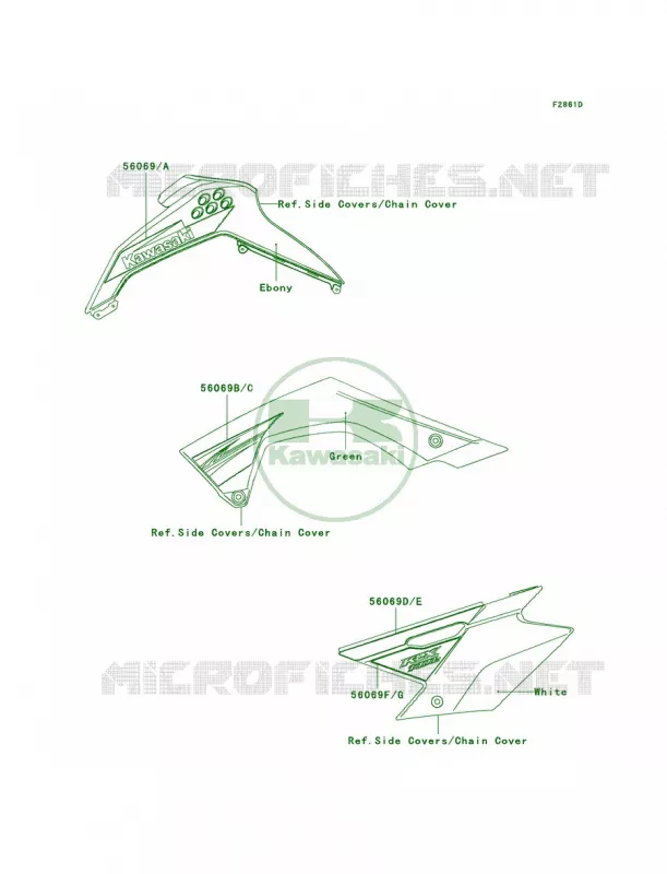 DecalsGreenBBF Kawasaki MOTOS 140 2011 KLX140L  KLX140BBF