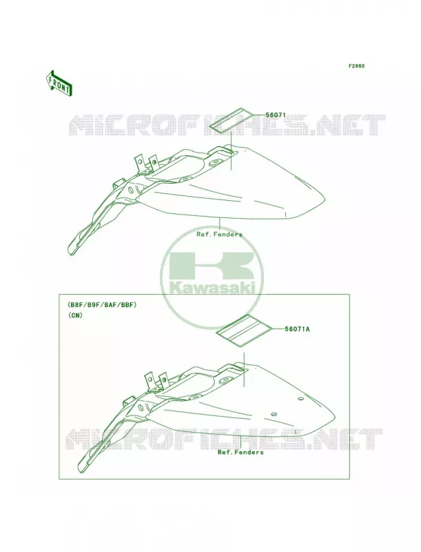 Labels Kawasaki MOTOS 140 2011 KLX140L  KLX140BBF