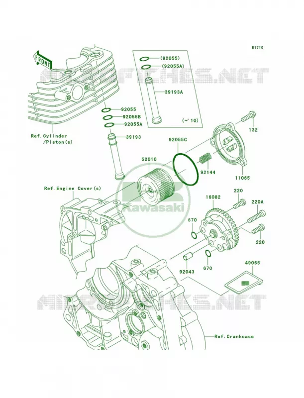 Oil Pump Kawasaki MOTOS 140 2011 KLX140L  KLX140BBF