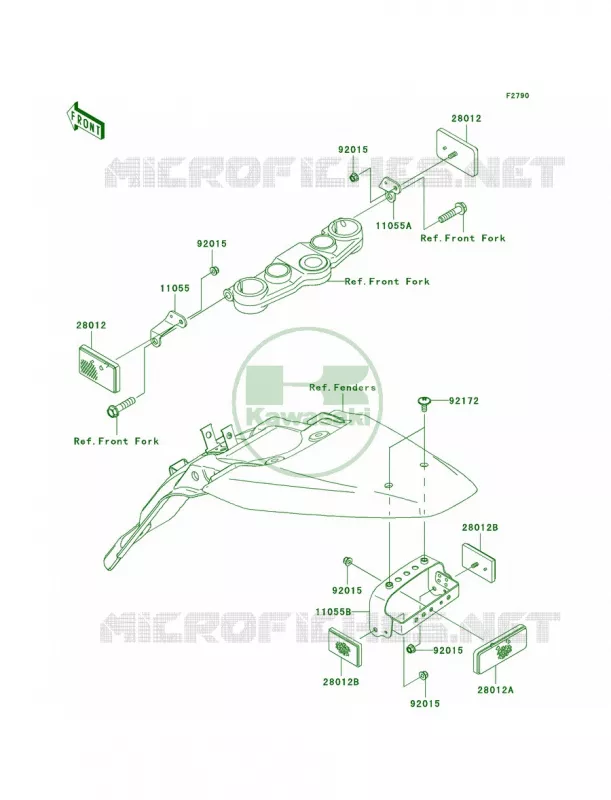 ReflectorsB8FB9FBAFBBFCN Kawasaki MOTOS 140 2011 KLX140L  KLX140BBF