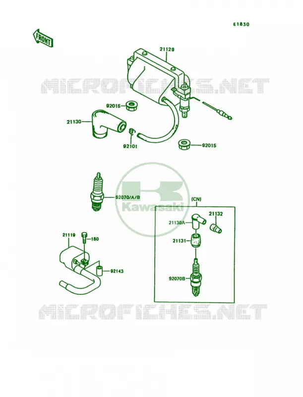 Ignition System Kawasaki MOTOS 100 1995 KE100  KE100-B14