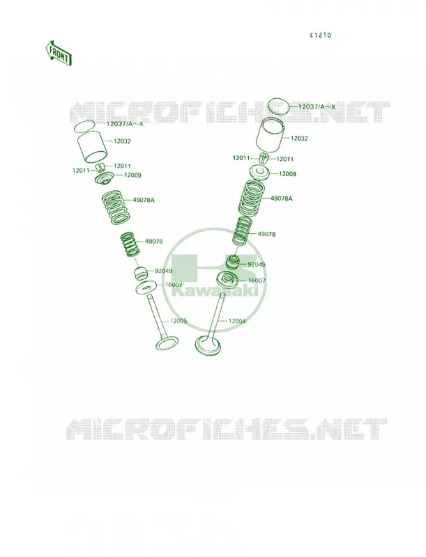 Valves Kawasaki MOTOS 650 1995 KLR650  KL650-A9