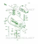 Fuel TankKE100 B11B12B13B14 pour Kawasaki KE100 1994