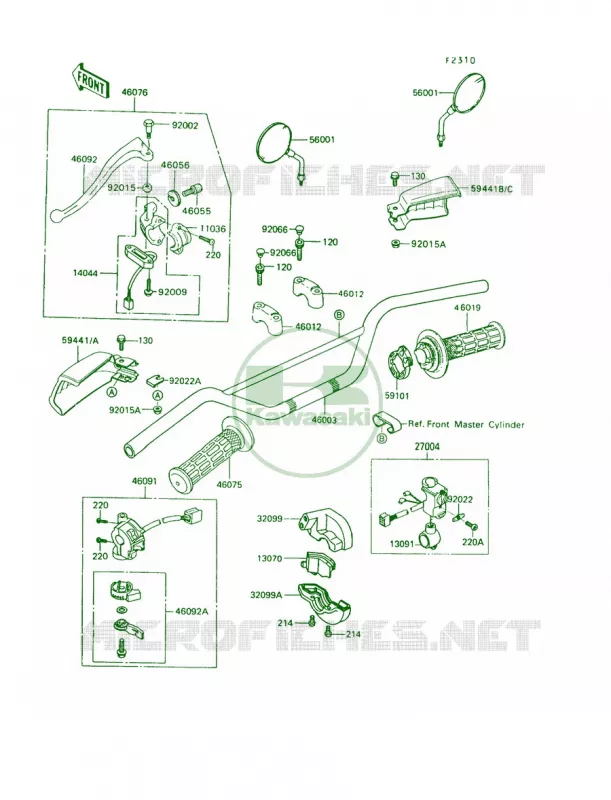 Handlebar Kawasaki MOTOS 650 1994 KLR650  KL650-A8