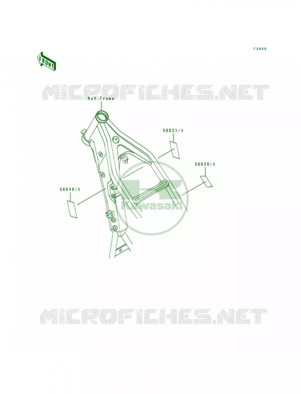 Labels Kawasaki MOTOS 650 1994 KLX650R  KLX650-A2
