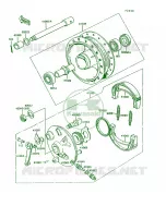 Front Hub pour Kawasaki KE100 1993