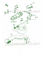 Gear Change Mechanism pour Kawasaki KE100 1993