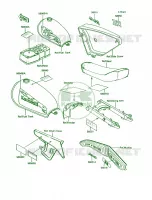 LabelsKE100 B11B12B13B14 pour Kawasaki KE100 1993
