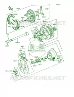 Rear Hub pour Kawasaki KE100 1993