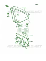 Side CoversChain Cover pour Kawasaki KE100 1993