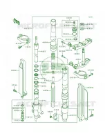 Front Fork pour Kawasaki KLX650R 1993