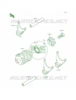 Gear Change DrumShift Forks pour Kawasaki KLX650R 1993