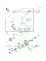 Kickstarter Mechanism pour Kawasaki KLX650R 1993