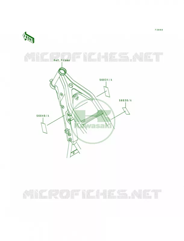Labels Kawasaki MOTOS 650 1993 KLX650R  KLX650-A1
