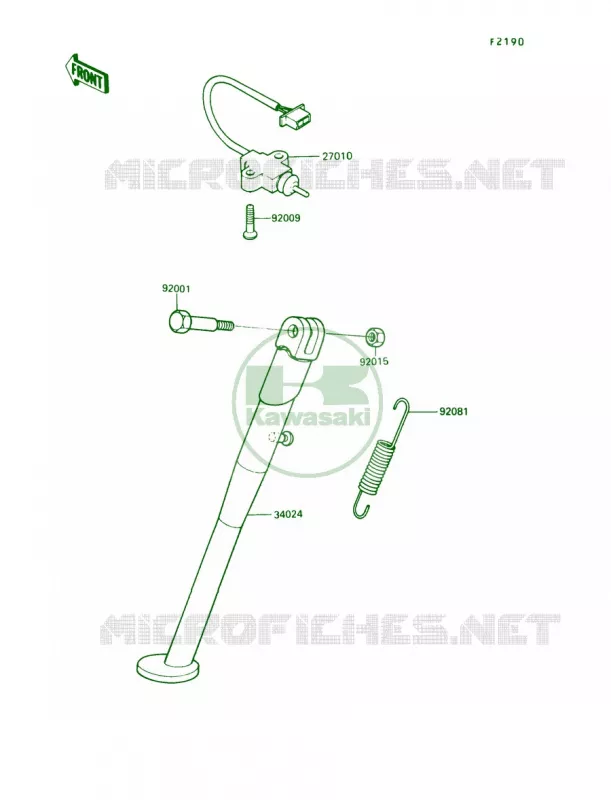 Stand Kawasaki MOTOS 250 1992 KLR250  KL250-D9