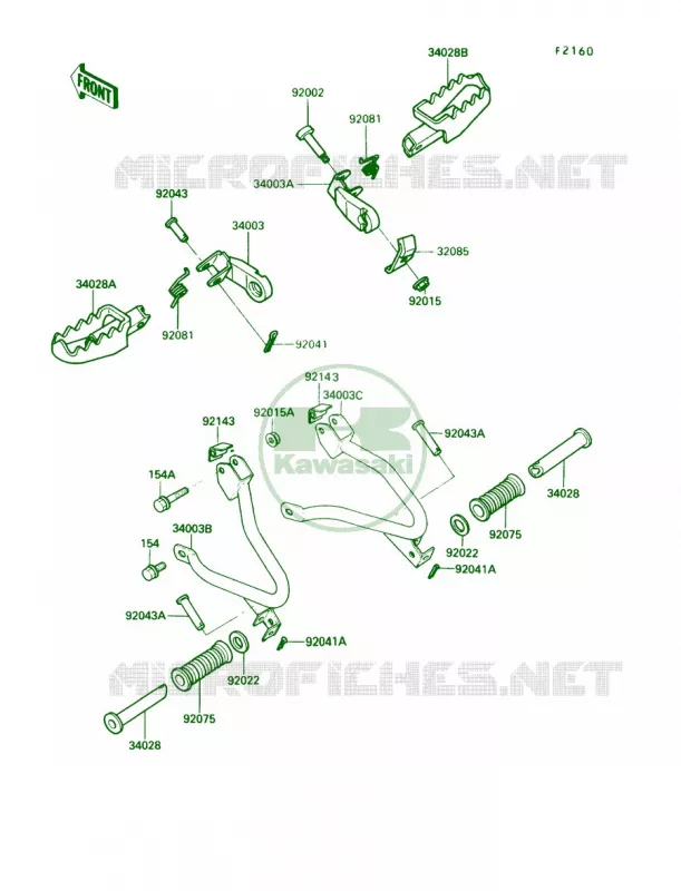 Step Kawasaki MOTOS 250 1992 KLR250  KL250-D9