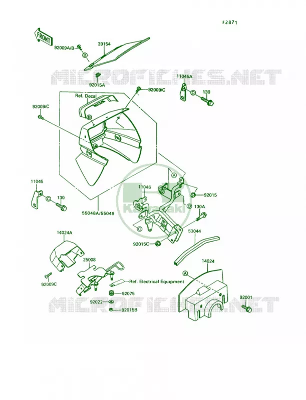 Cowling Kawasaki MOTOS 650 1992 KLR650  KL650-A6