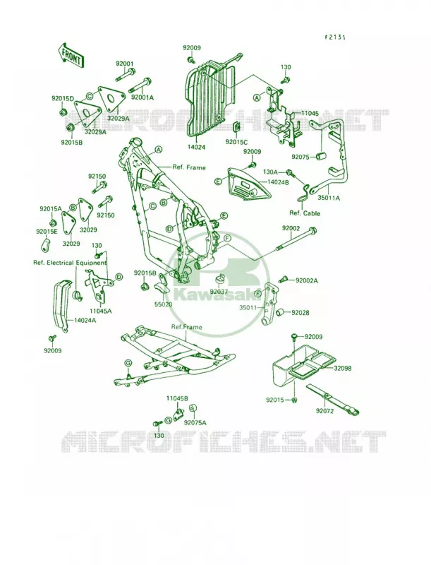 Frame Fittings Kawasaki MOTOS 650 1992 KLR650  KL650-A6
