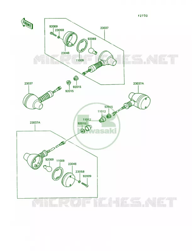 Turn Signals Kawasaki MOTOS 650 1992 KLR650  KL650-A6