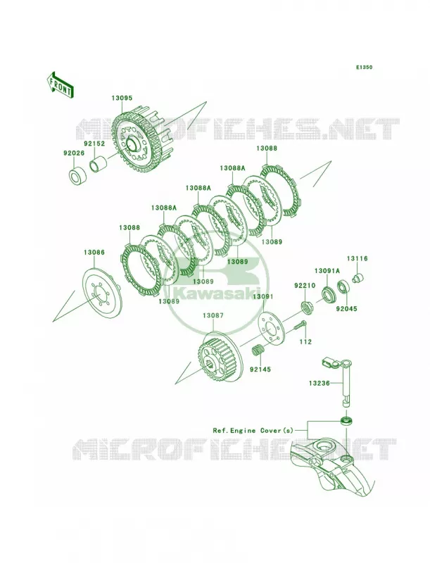 Clutch Kawasaki MOTOS 110 2010 KLX110L  KLX110DAF