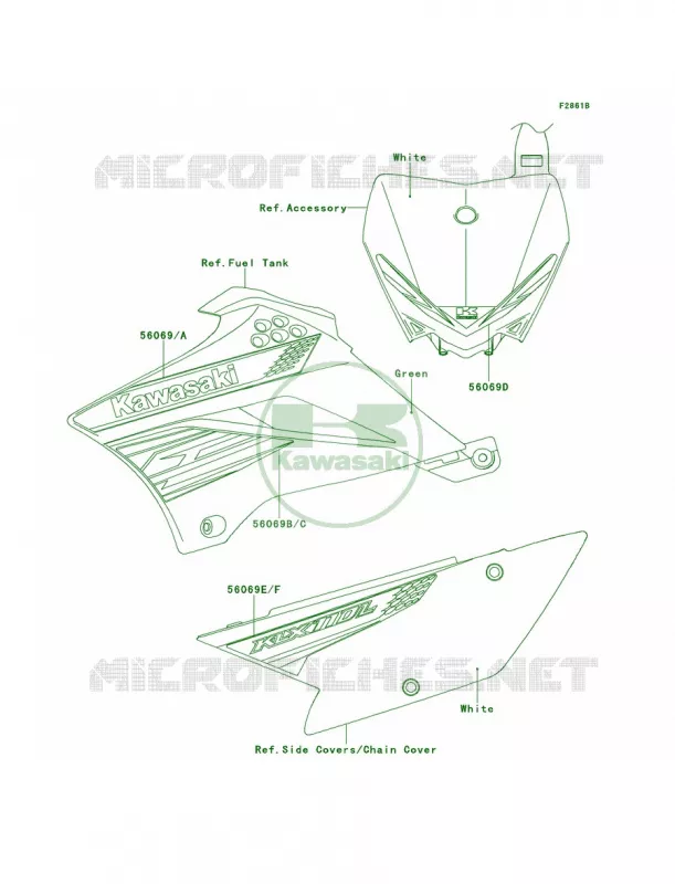 DecalsDCF Kawasaki MOTOS 110 2010 KLX110L  KLX110DAF