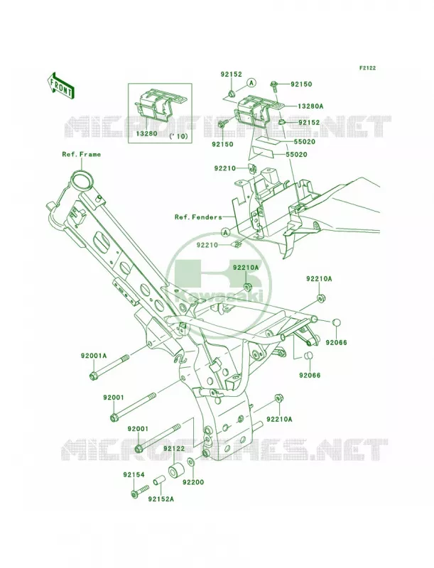 Engine Mount Kawasaki MOTOS 110 2010 KLX110L  KLX110DAF