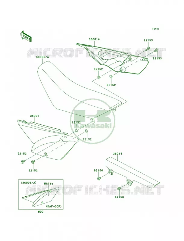 Side CoversChain Cover Kawasaki MOTOS 110 2010 KLX110L  KLX110DAF