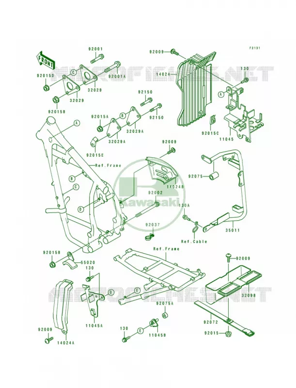 Frame Fitting Kawasaki MOTOS 650 1991 Tengai  KL650-B3
