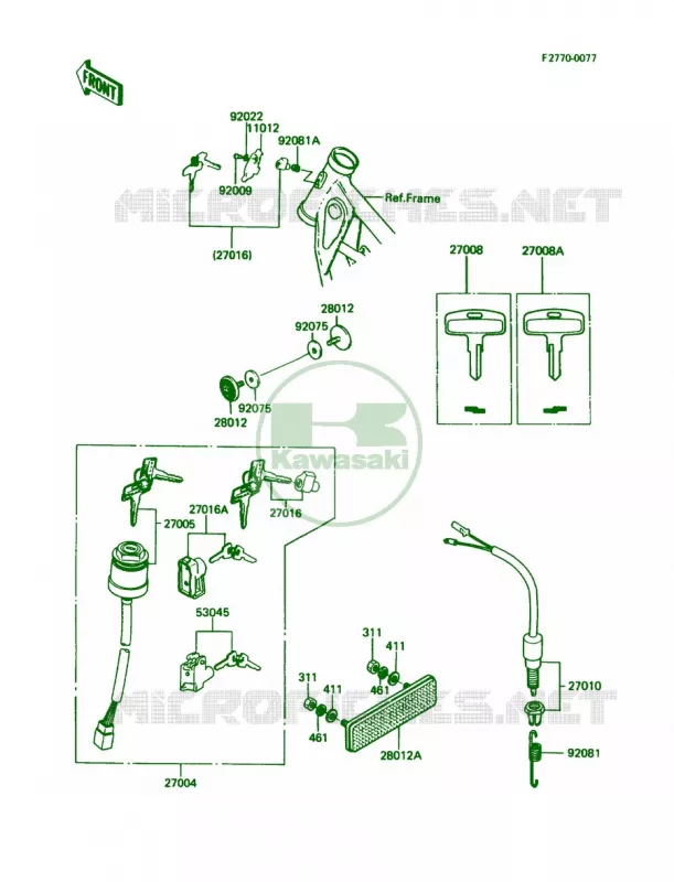 Ignition Switch Kawasaki MOTOS 100 1990 KE100  KE100-B9