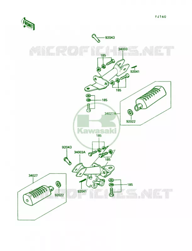 Step Kawasaki MOTOS 100 1990 KE100  KE100-B9