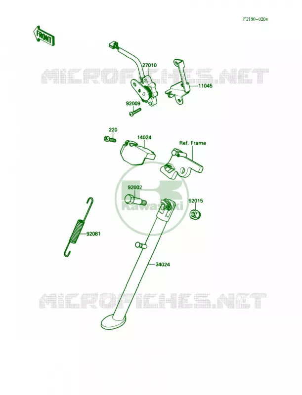 Stand Kawasaki MOTOS 650 1990 KLR650  KL650-A4