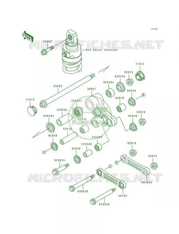Suspension Kawasaki MOTOS 650 1990 Tengai  KL650-B2