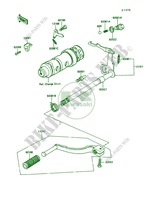 Gear Change Mechanism pour Kawasaki KE100 1989