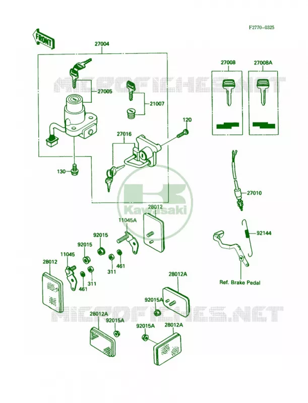 Ignition Switch Kawasaki MOTOS 650 1989 KLR650  KL650-A3