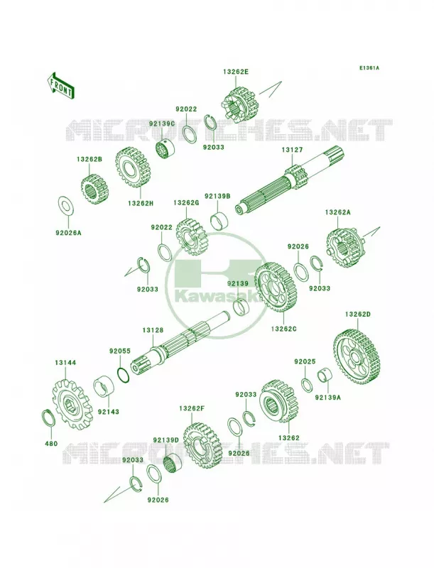 TransmissionAAFABF Kawasaki MOTOS 140 2010 KLX140  KLX140AAF